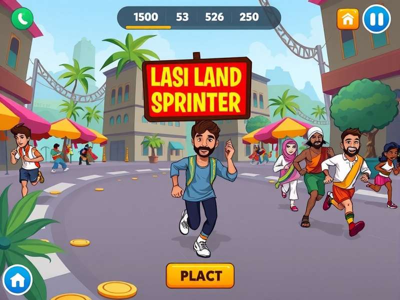 Lassi Land Sprinter community event showing players competing